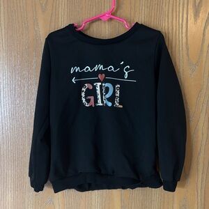 SHEIN Black 'Mama's Girl' Kids Sweatshirt